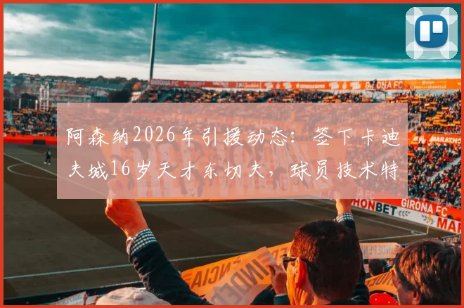阿森纳2026年引援动态：签下卡迪夫城16岁天才东切夫，球员技术特点与青训前景深度分析